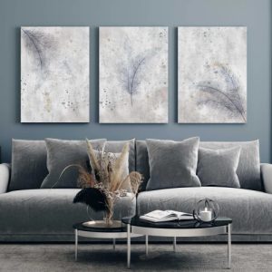 3 dalių paveikslas "Švelniosios plunksnos"