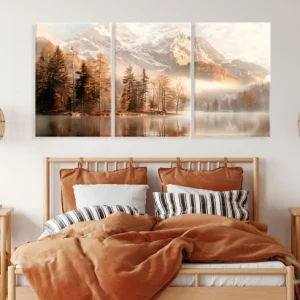 3 dalių paveikslas Rudens peizažas