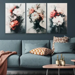 3 dalių paveikslas "Surrealistinė moteris"