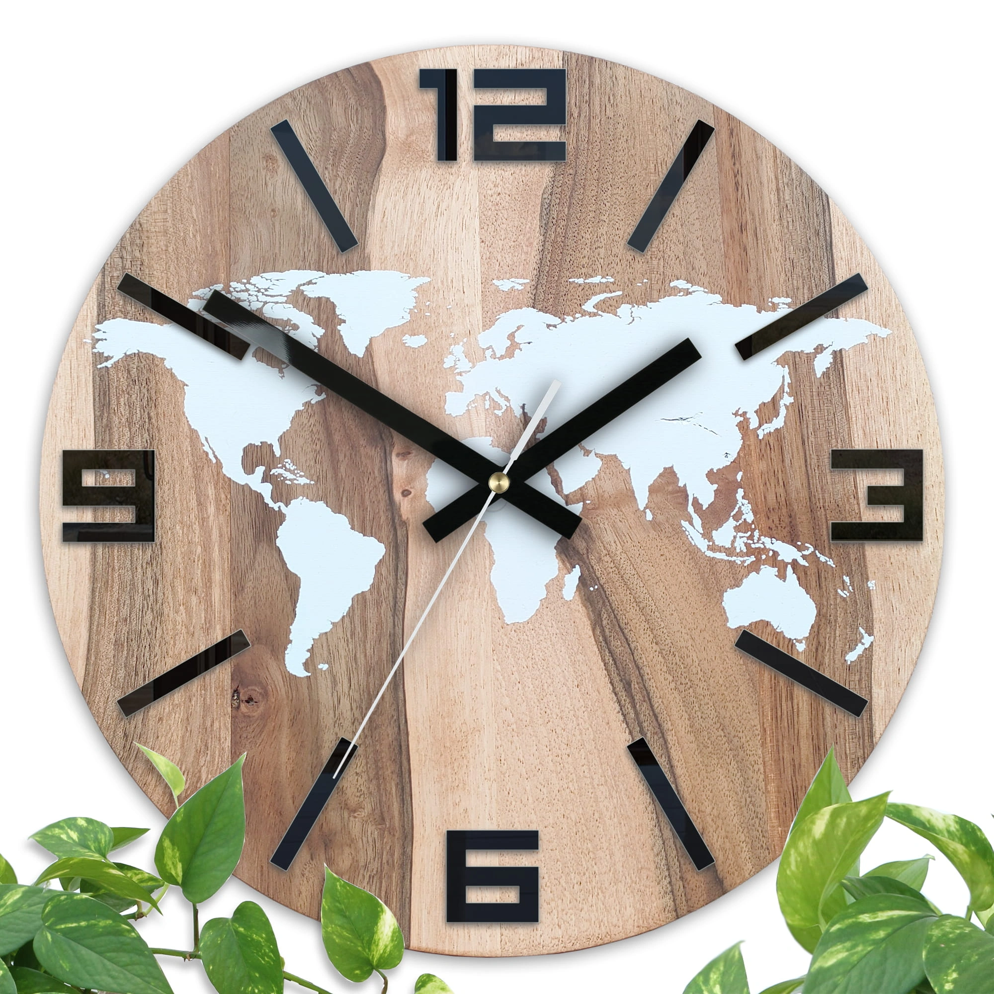 Map Wood White Black Arabic 1