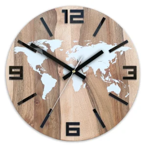Map Wood White Black Arabic