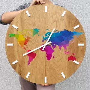 Map Wood Colorful 60